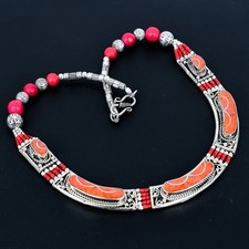 Collier tibétain en argent