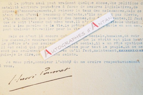 Henri pourrat lettre 1939 - ●,