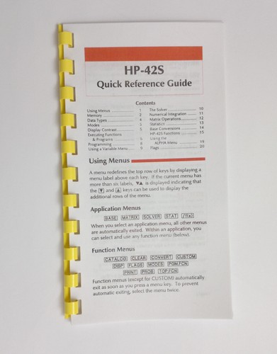 Hewlett packard 42s - packard, hp-42s