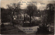 Cpa lac peche chasse tennis - lac,