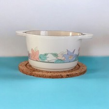 Caquelon. en fonte emaillée  Le Creuset 16cm  Décor Floral 