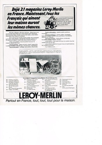 Publicite 1978 leroy merlin - publicite,