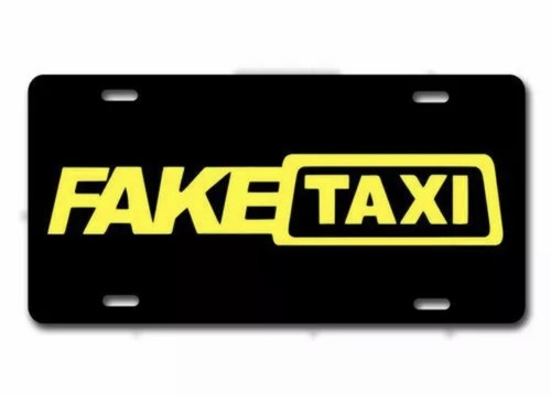 Fake taxi aluminum license - fake,