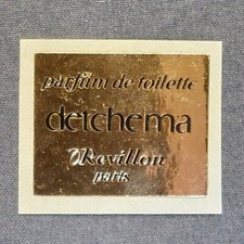 Etiquette Flacon De Parfum Parfum De Toilette Detchema Revillon Paris