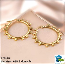 PLAQUÉ OR 18K Créoles Laiton