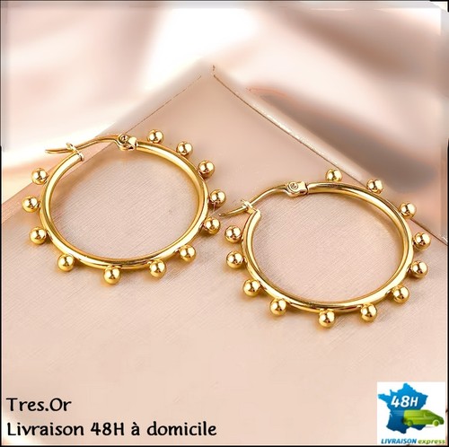 Plaqué 18k créoles - 18k, laiton