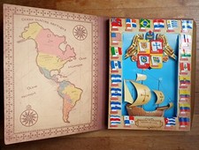 TRES RARE DRAPEAURAMA L'ALSACIENNE LES DRAPEAUX DES AMERIQUES COMPLET 1962