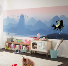 Panoramique Mulan Murale Géante Princesse Chambre Disney Poster Peint Bleu