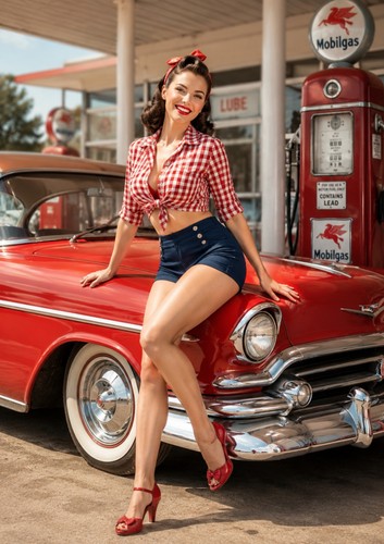 Photo pin vintage - a4, pin-up