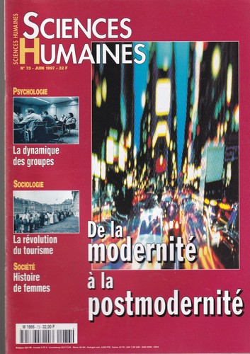 Sciences humaines de la - de,