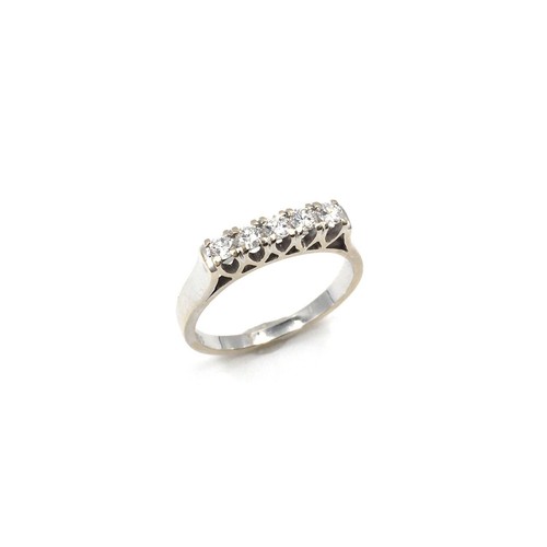 Bague blanc 18 carats - or,
