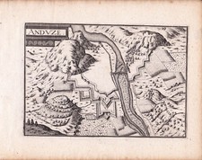 Gravure XVIIe Anduze Gard