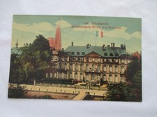 cpa carte postale 67 strasbourg le commissariat général et la cathédrale