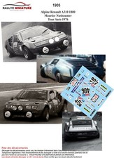 DECALS 1/43 REF 1905 ALPINE RENAULT A310 NUSBAUMER TOUR AUTO 1976 RALLYE FRANCE