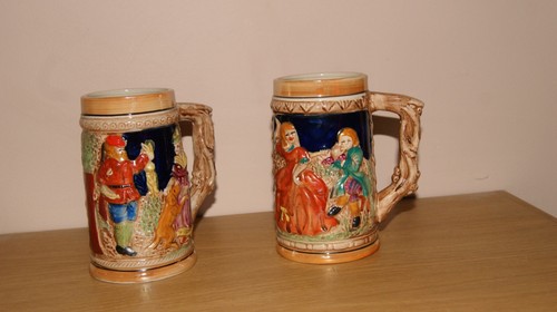 Deux chopes bière - chopes,