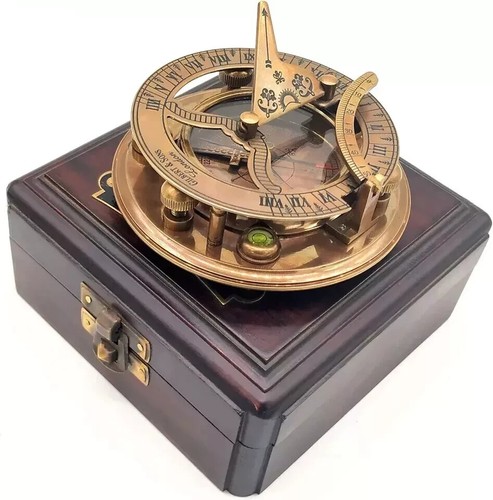Antique brass copper sundial - brass&copper,
