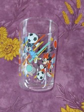 Verre Publicitaire Moutarde Amora Disney Mickey et ses Amis Par Amour du Foot