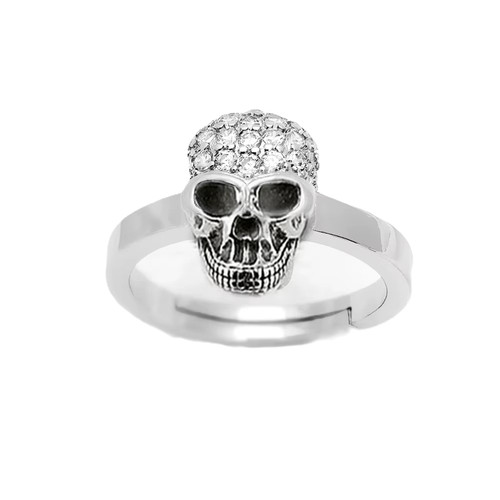 Bague tete mort chevaliere - bague,