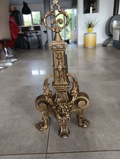 paire de chenets en bronze