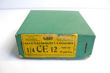 JEP  ÉCHELLE "HO"   RAILS ÉLECTRIQUES 1/4 DE COURBES  CE 12   BON ÉTAT 12 PIÈCES