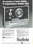 PUBLICITE  1972  RADIOLA l e