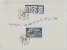 Timbre France : pochette 1er et dernier jour la poste vous fait passer l'an 2000