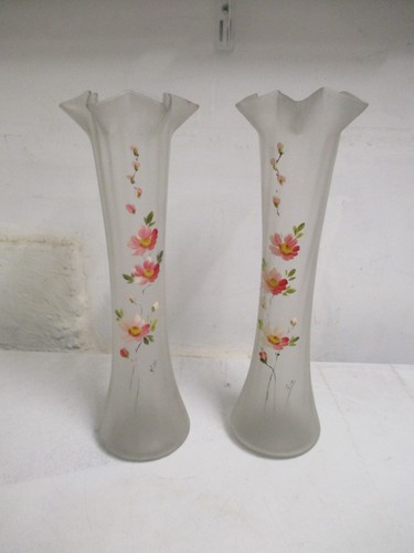 Paire grands vases verre - en,