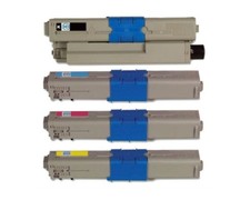 Compatible OKI 4 Color Toner Set for C332dn C332 MC363dn MC363 - 4 Pack (KCMY)