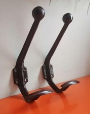 PORTE MANTEAU ANCIEN PATÈRE X 2 MÉTAL DESIGN LOFT ATELIER USINE ÉCOLE VESTIAIRE