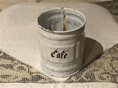 Ancien pot tôle émaillée - ancien, en