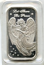 2003 Laisser There Être Paix Ange 999 Argent 1 OZ Art Barre Lingot Medal Once -