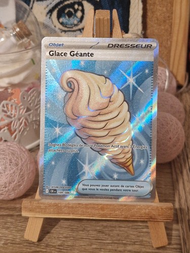 Carte pokémon glace géante - carte,