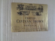 Etiquette vin de Margaux : Chateau CANTENAC BROWN 1979