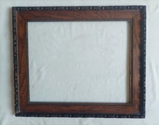 Ancien cadre en chêne massif Napoléon III XIXe siècle - feuillure 50 x 40 cm