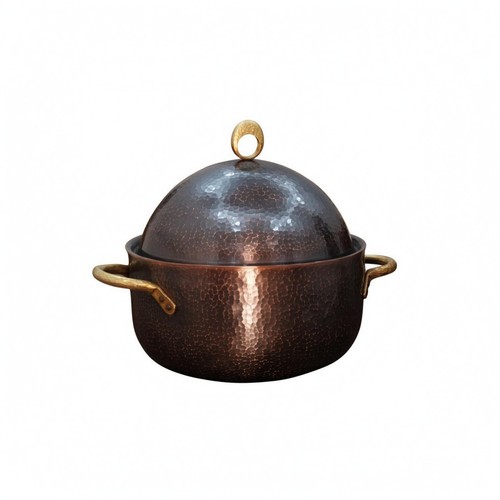 Pot cuivre martelé fait - pot,