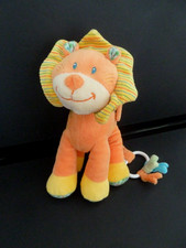 44. DOUDOU PELUCHE MUSICAL LION SIMBA NICOTOY MUSICAL ORANGE JAUNE - TBE