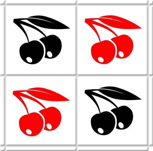 Sets 4 autocollants - x,