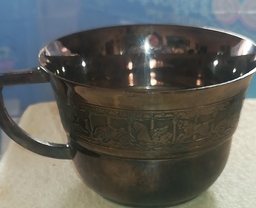 Tasse enfant argent métal - enfant, ou
