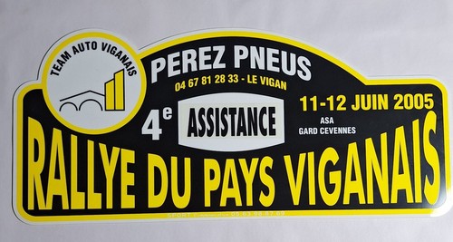 Plaque rallye pays - pays, viganais