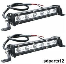 2 Phares de Travail LED 12V 24V 18W Barre Lumineuse 18cm Feu Diurne DRL Spot 4x4