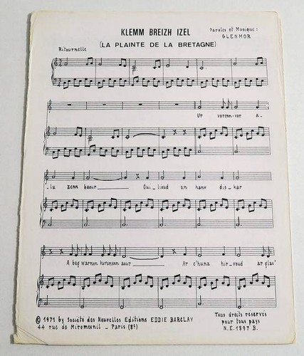 Partition vintage sheet - , music