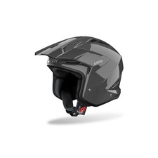 Casque Jet Trial AIROH TRR II Gris Foncé Brillant