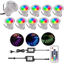 Spot Led Encastrable Exterieur - Mini Spot Led Pour Terrasse RGB Multicolore ...