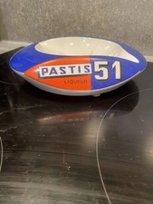 Ancien Grand Cendrier Pernod 45 Pastis 51 Faïence Moulin Des Loups, Vintage