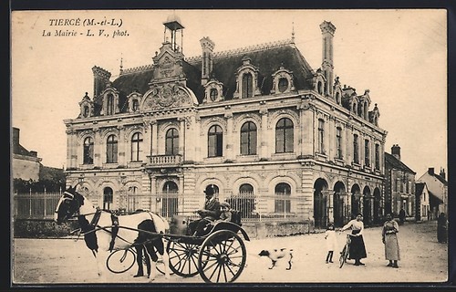 Cpa tiercé mairie - tiercé,,