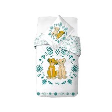 Parure lit Housse de couette réversible LE ROI LION 140 × 200 cm 100% coton