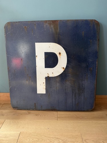 Panneau emaille parking - panneau,
