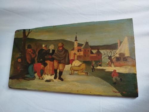 Peinture huile sur - huile, panneau