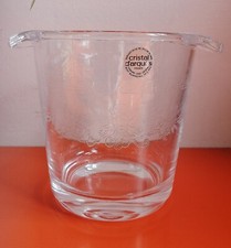 Seau à glace glaçons vintage en cristal d'Arques modèle Matignon 24% Pbo