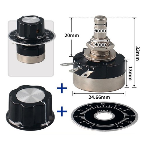 Potentiomètre film carbone - à,